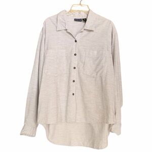 Patagonia Cotton Button down Shirt low high hem size L